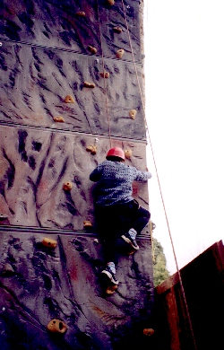 Samantha climbing